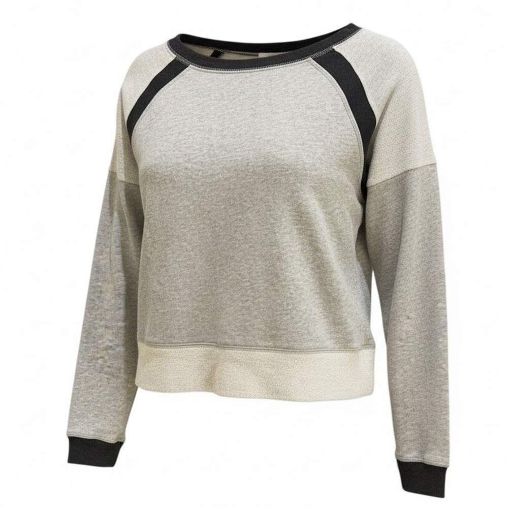 Te Verde Colorblock Raglan Sweatshirt Women's M Heather Gray Gorpcore Y2K NWT